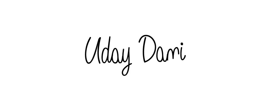 How to make Uday Dani name signature. Use Angelique-Rose-font-FFP style for creating short signs online. This is the latest handwritten sign. Uday Dani signature style 5 images and pictures png