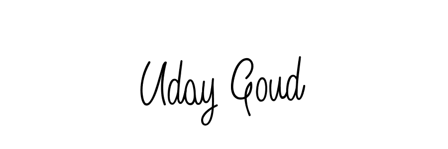 Uday Goud stylish signature style. Best Handwritten Sign (Angelique-Rose-font-FFP) for my name. Handwritten Signature Collection Ideas for my name Uday Goud. Uday Goud signature style 5 images and pictures png