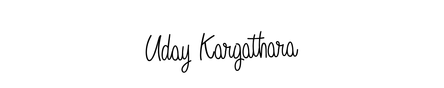 Uday Kargathara stylish signature style. Best Handwritten Sign (Angelique-Rose-font-FFP) for my name. Handwritten Signature Collection Ideas for my name Uday Kargathara. Uday Kargathara signature style 5 images and pictures png