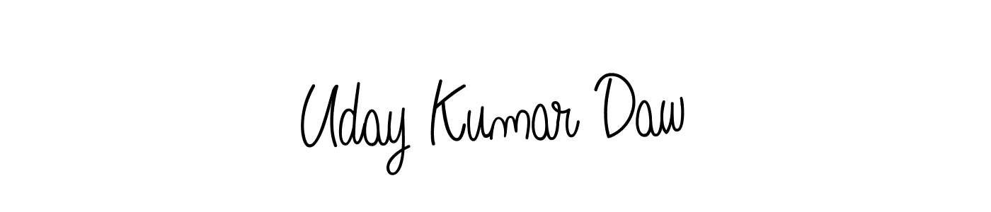 Design your own signature with our free online signature maker. With this signature software, you can create a handwritten (Angelique-Rose-font-FFP) signature for name Uday Kumar Daw. Uday Kumar Daw signature style 5 images and pictures png