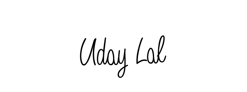 How to make Uday Lal name signature. Use Angelique-Rose-font-FFP style for creating short signs online. This is the latest handwritten sign. Uday Lal signature style 5 images and pictures png