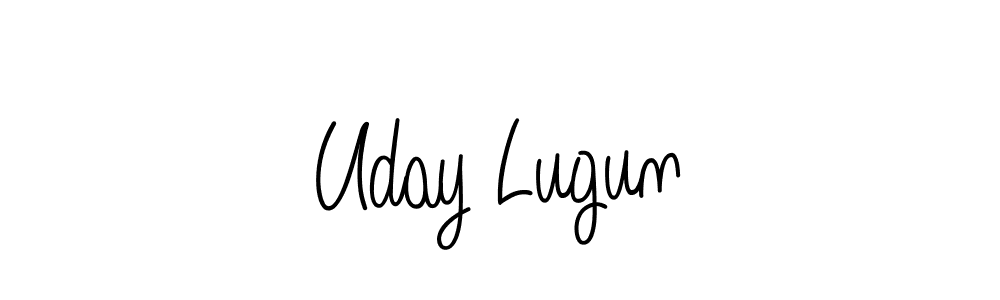 You should practise on your own different ways (Angelique-Rose-font-FFP) to write your name (Uday Lugun) in signature. don't let someone else do it for you. Uday Lugun signature style 5 images and pictures png