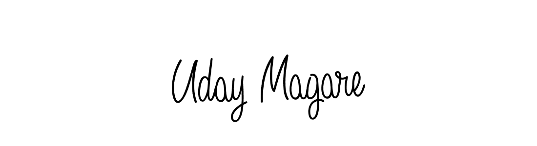 You should practise on your own different ways (Angelique-Rose-font-FFP) to write your name (Uday Magare) in signature. don't let someone else do it for you. Uday Magare signature style 5 images and pictures png