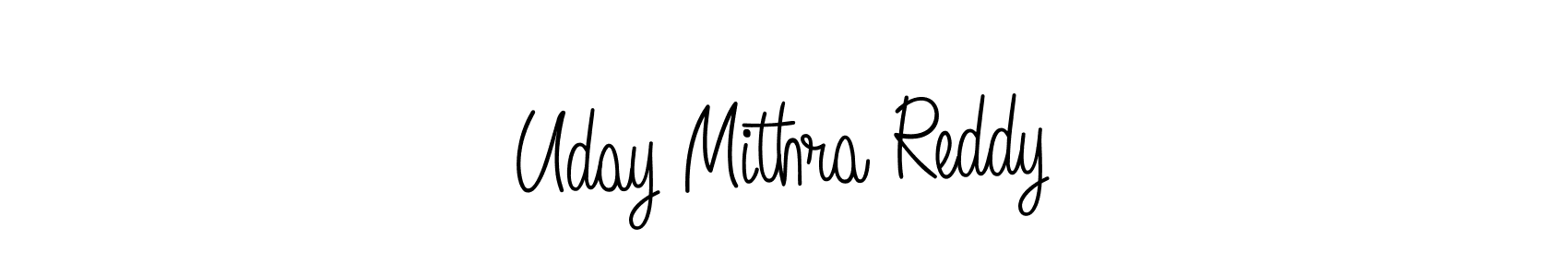 Design your own signature with our free online signature maker. With this signature software, you can create a handwritten (Angelique-Rose-font-FFP) signature for name Uday Mithra Reddy. Uday Mithra Reddy signature style 5 images and pictures png