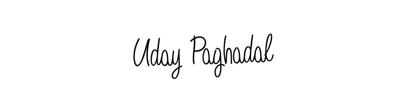 Make a beautiful signature design for name Uday Paghadal. With this signature (Angelique-Rose-font-FFP) style, you can create a handwritten signature for free. Uday Paghadal signature style 5 images and pictures png