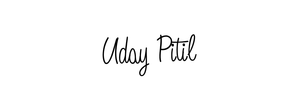 if you are searching for the best signature style for your name Uday Pitil. so please give up your signature search. here we have designed multiple signature styles  using Angelique-Rose-font-FFP. Uday Pitil signature style 5 images and pictures png