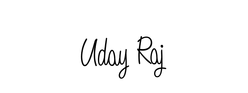 Uday Raj stylish signature style. Best Handwritten Sign (Angelique-Rose-font-FFP) for my name. Handwritten Signature Collection Ideas for my name Uday Raj. Uday Raj signature style 5 images and pictures png