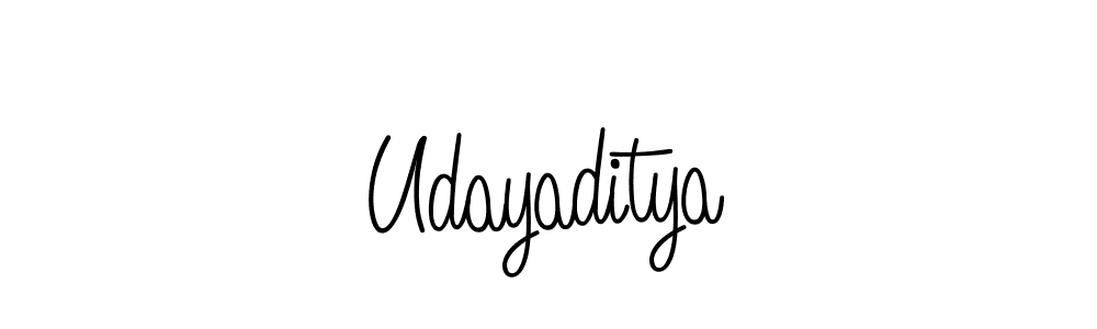 How to make Udayaditya name signature. Use Angelique-Rose-font-FFP style for creating short signs online. This is the latest handwritten sign. Udayaditya signature style 5 images and pictures png