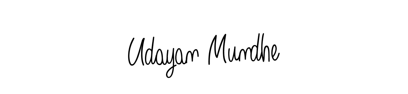 You should practise on your own different ways (Angelique-Rose-font-FFP) to write your name (Udayan Mundhe) in signature. don't let someone else do it for you. Udayan Mundhe signature style 5 images and pictures png