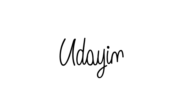 You should practise on your own different ways (Angelique-Rose-font-FFP) to write your name (Udayin) in signature. don't let someone else do it for you. Udayin signature style 5 images and pictures png