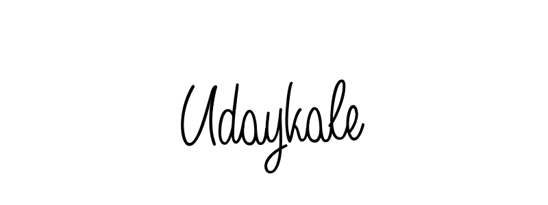 How to make Udaykale name signature. Use Angelique-Rose-font-FFP style for creating short signs online. This is the latest handwritten sign. Udaykale signature style 5 images and pictures png