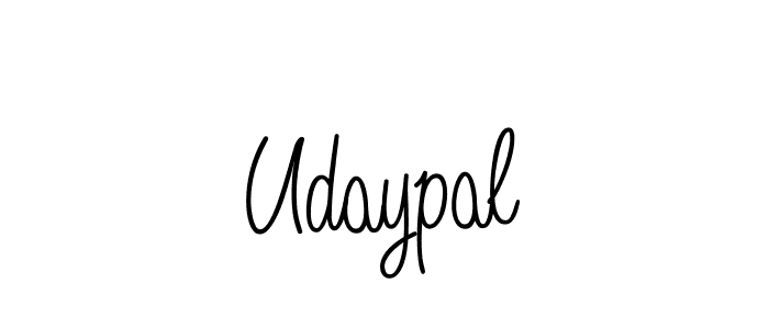 How to make Udaypal name signature. Use Angelique-Rose-font-FFP style for creating short signs online. This is the latest handwritten sign. Udaypal signature style 5 images and pictures png
