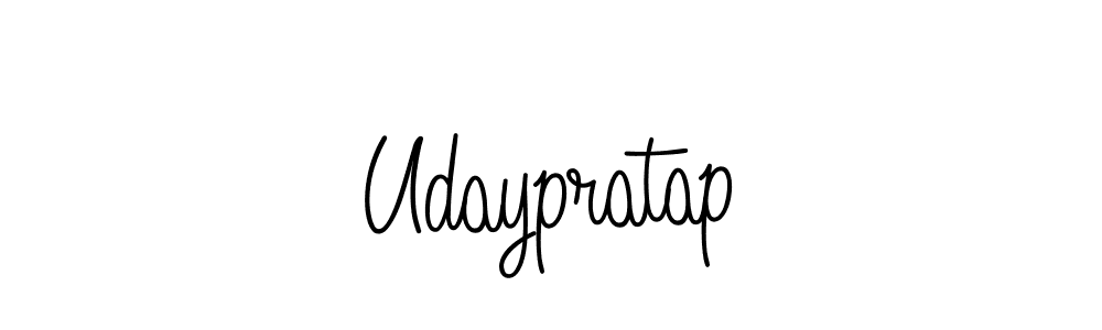 Use a signature maker to create a handwritten signature online. With this signature software, you can design (Angelique-Rose-font-FFP) your own signature for name Udaypratap. Udaypratap signature style 5 images and pictures png