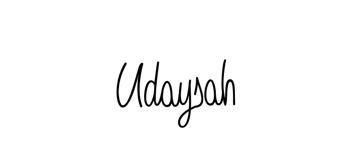 Udaysah stylish signature style. Best Handwritten Sign (Angelique-Rose-font-FFP) for my name. Handwritten Signature Collection Ideas for my name Udaysah. Udaysah signature style 5 images and pictures png