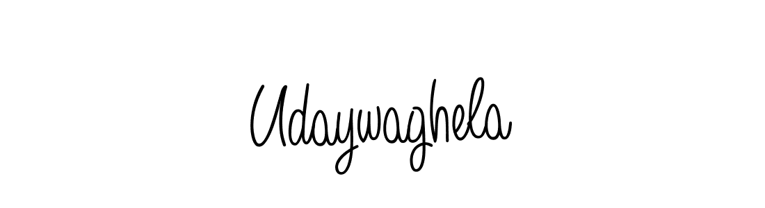 You should practise on your own different ways (Angelique-Rose-font-FFP) to write your name (Udaywaghela) in signature. don't let someone else do it for you. Udaywaghela signature style 5 images and pictures png