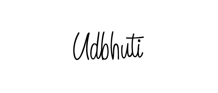 if you are searching for the best signature style for your name Udbhuti. so please give up your signature search. here we have designed multiple signature styles  using Angelique-Rose-font-FFP. Udbhuti signature style 5 images and pictures png