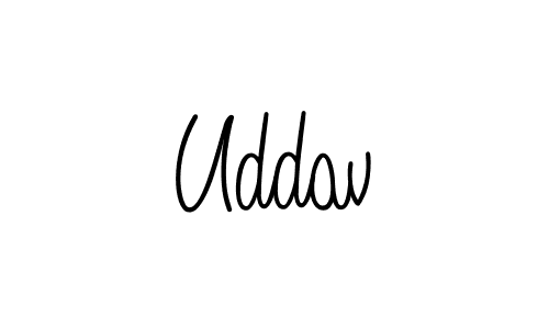 How to make Uddav name signature. Use Angelique-Rose-font-FFP style for creating short signs online. This is the latest handwritten sign. Uddav signature style 5 images and pictures png