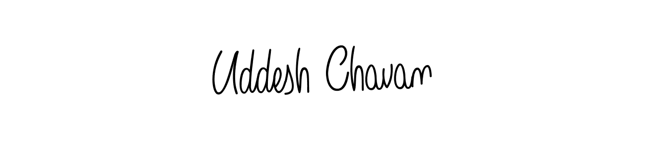 Create a beautiful signature design for name Uddesh Chavan. With this signature (Angelique-Rose-font-FFP) fonts, you can make a handwritten signature for free. Uddesh Chavan signature style 5 images and pictures png