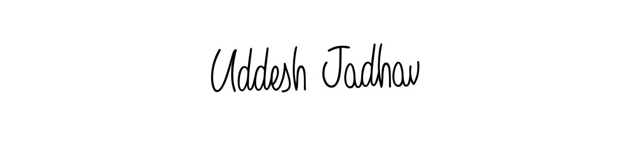 This is the best signature style for the Uddesh Jadhav name. Also you like these signature font (Angelique-Rose-font-FFP). Mix name signature. Uddesh Jadhav signature style 5 images and pictures png