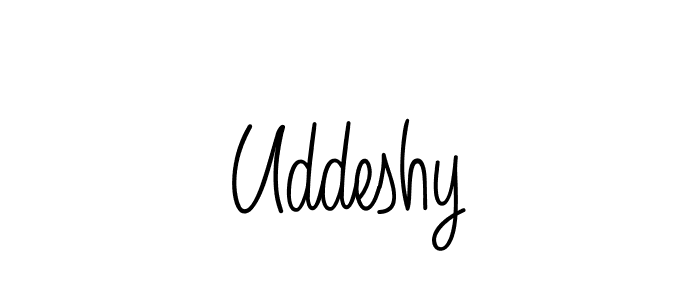 How to make Uddeshy signature? Angelique-Rose-font-FFP is a professional autograph style. Create handwritten signature for Uddeshy name. Uddeshy signature style 5 images and pictures png