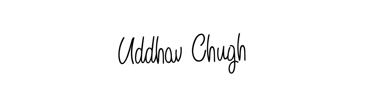 Use a signature maker to create a handwritten signature online. With this signature software, you can design (Angelique-Rose-font-FFP) your own signature for name Uddhav Chugh. Uddhav Chugh signature style 5 images and pictures png