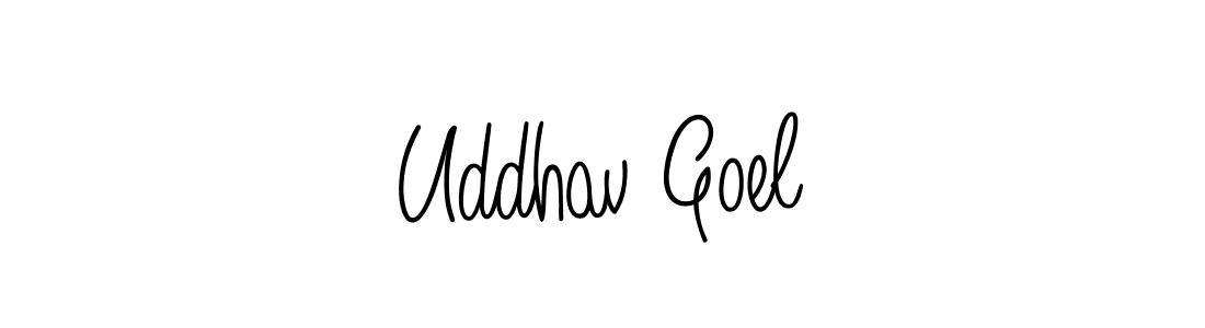 Uddhav Goel stylish signature style. Best Handwritten Sign (Angelique-Rose-font-FFP) for my name. Handwritten Signature Collection Ideas for my name Uddhav Goel. Uddhav Goel signature style 5 images and pictures png