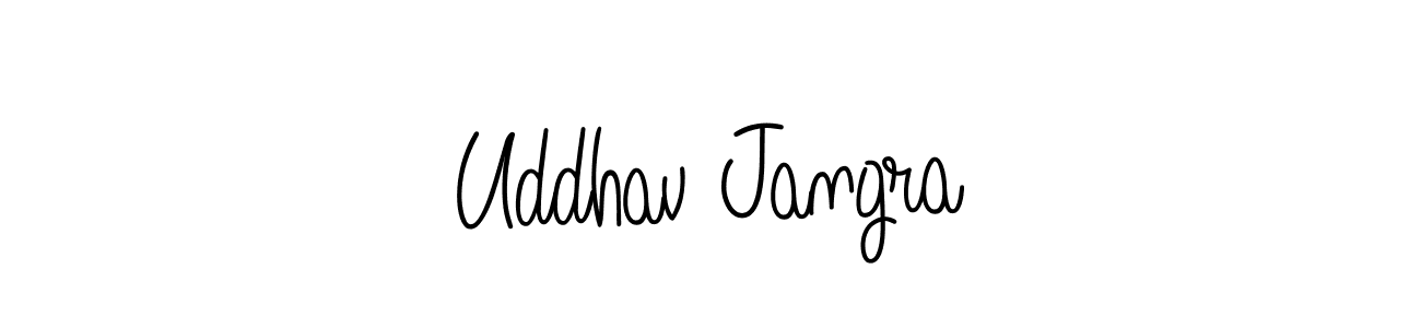 Make a beautiful signature design for name Uddhav Jangra. With this signature (Angelique-Rose-font-FFP) style, you can create a handwritten signature for free. Uddhav Jangra signature style 5 images and pictures png