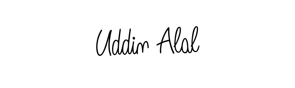 How to make Uddin Alal name signature. Use Angelique-Rose-font-FFP style for creating short signs online. This is the latest handwritten sign. Uddin Alal signature style 5 images and pictures png