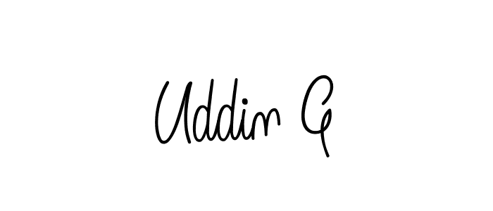 Uddin G stylish signature style. Best Handwritten Sign (Angelique-Rose-font-FFP) for my name. Handwritten Signature Collection Ideas for my name Uddin G. Uddin G signature style 5 images and pictures png