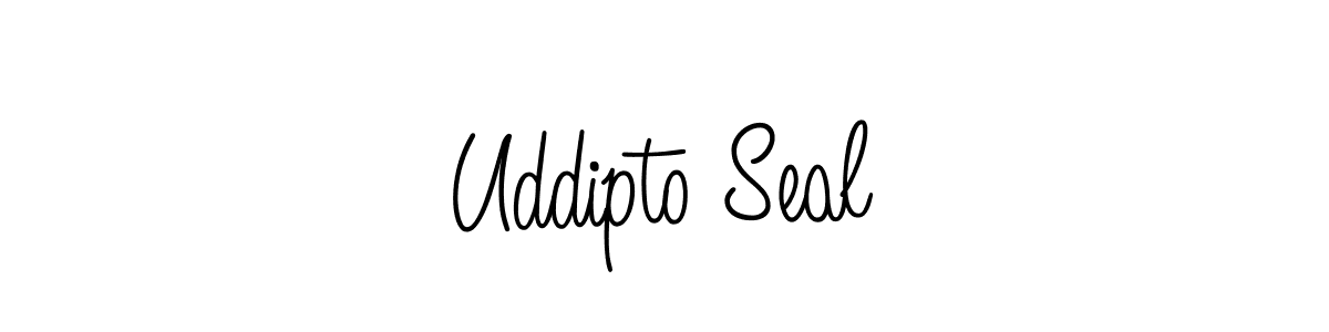 The best way (Angelique-Rose-font-FFP) to make a short signature is to pick only two or three words in your name. The name Uddipto Seal include a total of six letters. For converting this name. Uddipto Seal signature style 5 images and pictures png