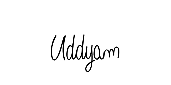 You should practise on your own different ways (Angelique-Rose-font-FFP) to write your name (Uddyam) in signature. don't let someone else do it for you. Uddyam signature style 5 images and pictures png