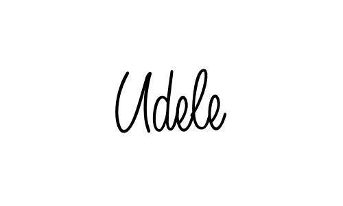 How to make Udele name signature. Use Angelique-Rose-font-FFP style for creating short signs online. This is the latest handwritten sign. Udele signature style 5 images and pictures png