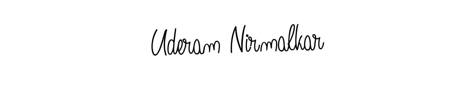 Check out images of Autograph of Uderam Nirmalkar name. Actor Uderam Nirmalkar Signature Style. Angelique-Rose-font-FFP is a professional sign style online. Uderam Nirmalkar signature style 5 images and pictures png