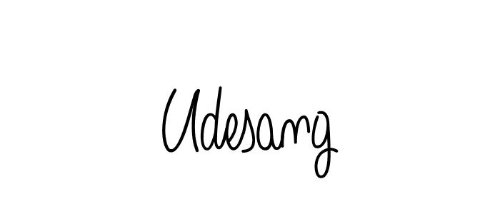 Create a beautiful signature design for name Udesang. With this signature (Angelique-Rose-font-FFP) fonts, you can make a handwritten signature for free. Udesang signature style 5 images and pictures png