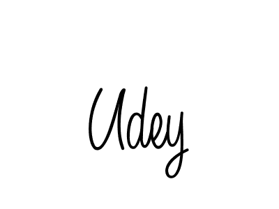 The best way (Angelique-Rose-font-FFP) to make a short signature is to pick only two or three words in your name. The name Udey include a total of six letters. For converting this name. Udey signature style 5 images and pictures png