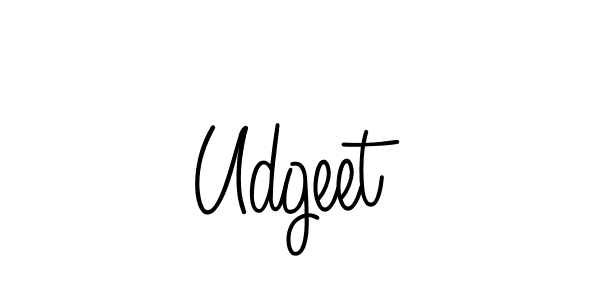 Use a signature maker to create a handwritten signature online. With this signature software, you can design (Angelique-Rose-font-FFP) your own signature for name Udgeet. Udgeet signature style 5 images and pictures png