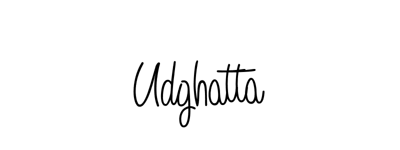 Udghatta stylish signature style. Best Handwritten Sign (Angelique-Rose-font-FFP) for my name. Handwritten Signature Collection Ideas for my name Udghatta. Udghatta signature style 5 images and pictures png