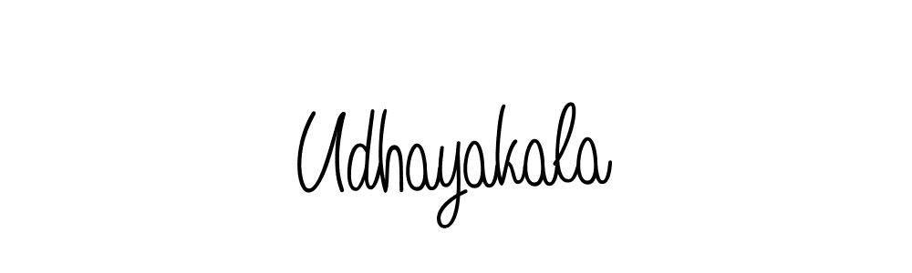 Design your own signature with our free online signature maker. With this signature software, you can create a handwritten (Angelique-Rose-font-FFP) signature for name Udhayakala. Udhayakala signature style 5 images and pictures png