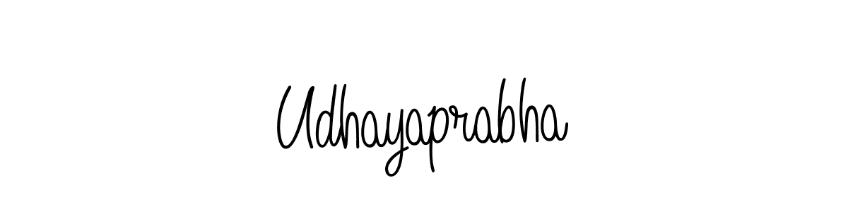 Udhayaprabha stylish signature style. Best Handwritten Sign (Angelique-Rose-font-FFP) for my name. Handwritten Signature Collection Ideas for my name Udhayaprabha. Udhayaprabha signature style 5 images and pictures png
