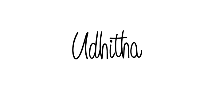 The best way (Angelique-Rose-font-FFP) to make a short signature is to pick only two or three words in your name. The name Udhitha include a total of six letters. For converting this name. Udhitha signature style 5 images and pictures png