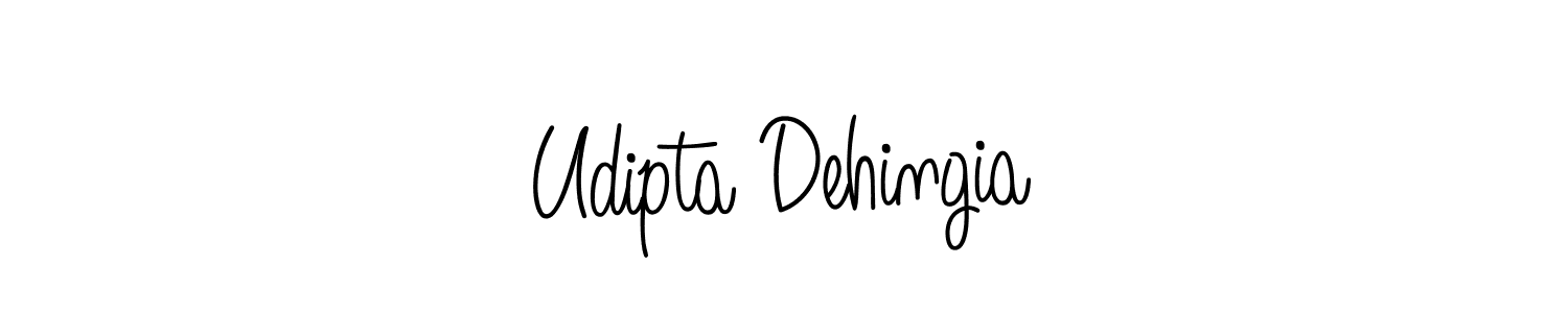 Design your own signature with our free online signature maker. With this signature software, you can create a handwritten (Angelique-Rose-font-FFP) signature for name Udipta Dehingia. Udipta Dehingia signature style 5 images and pictures png