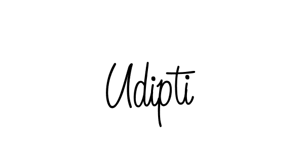 Make a beautiful signature design for name Udipti. With this signature (Angelique-Rose-font-FFP) style, you can create a handwritten signature for free. Udipti signature style 5 images and pictures png