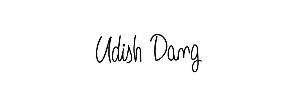 Udish Dang stylish signature style. Best Handwritten Sign (Angelique-Rose-font-FFP) for my name. Handwritten Signature Collection Ideas for my name Udish Dang. Udish Dang signature style 5 images and pictures png