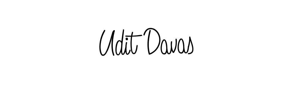 Make a beautiful signature design for name Udit Davas. With this signature (Angelique-Rose-font-FFP) style, you can create a handwritten signature for free. Udit Davas signature style 5 images and pictures png