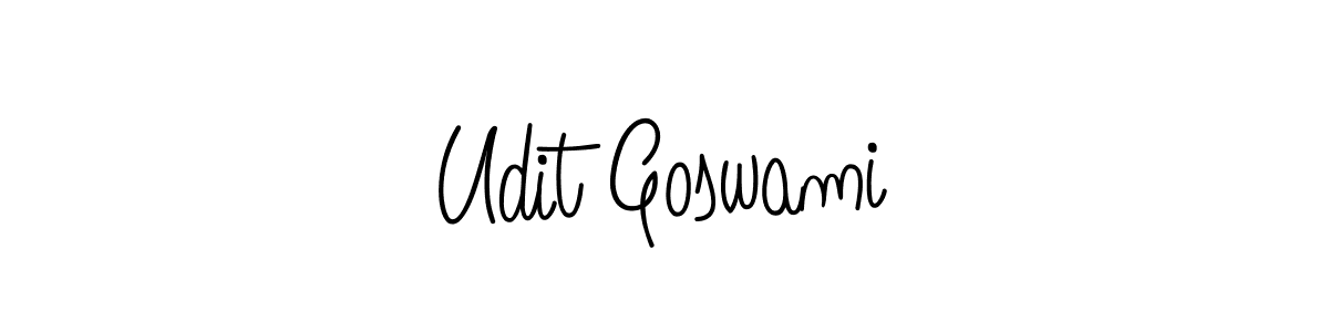 Create a beautiful signature design for name Udit Goswami. With this signature (Angelique-Rose-font-FFP) fonts, you can make a handwritten signature for free. Udit Goswami signature style 5 images and pictures png