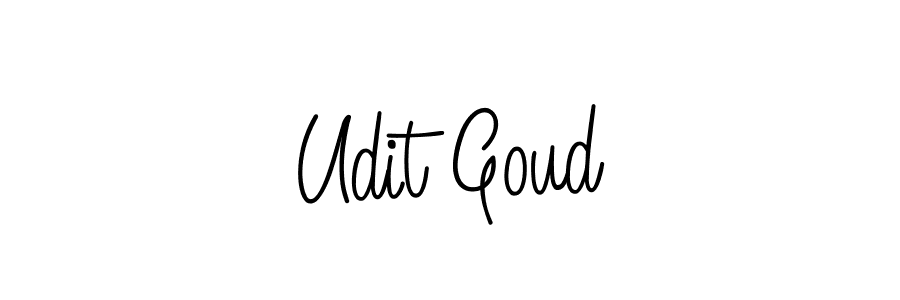 You should practise on your own different ways (Angelique-Rose-font-FFP) to write your name (Udit Goud) in signature. don't let someone else do it for you. Udit Goud signature style 5 images and pictures png
