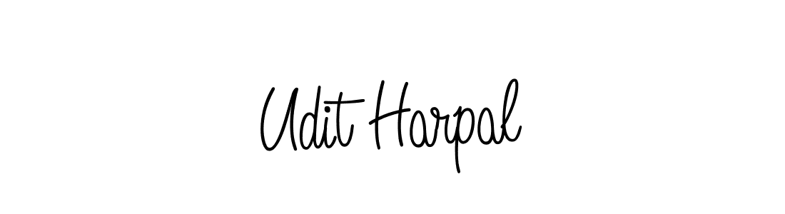 Udit Harpal stylish signature style. Best Handwritten Sign (Angelique-Rose-font-FFP) for my name. Handwritten Signature Collection Ideas for my name Udit Harpal. Udit Harpal signature style 5 images and pictures png