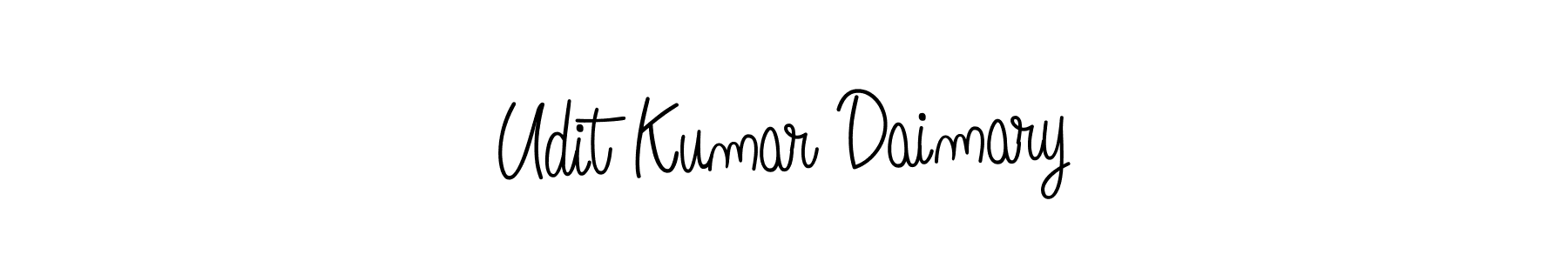 How to make Udit Kumar Daimary name signature. Use Angelique-Rose-font-FFP style for creating short signs online. This is the latest handwritten sign. Udit Kumar Daimary signature style 5 images and pictures png