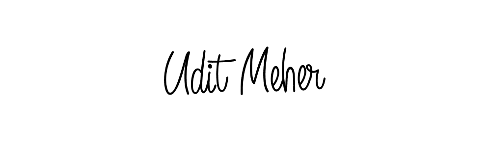 You should practise on your own different ways (Angelique-Rose-font-FFP) to write your name (Udit Meher) in signature. don't let someone else do it for you. Udit Meher signature style 5 images and pictures png