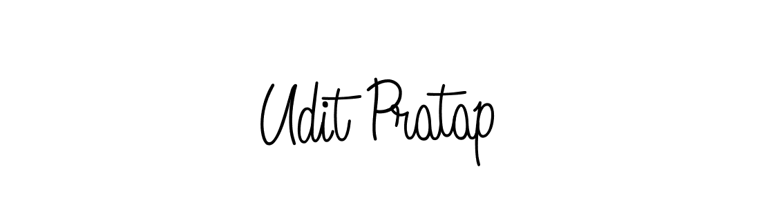 The best way (Angelique-Rose-font-FFP) to make a short signature is to pick only two or three words in your name. The name Udit Pratap include a total of six letters. For converting this name. Udit Pratap signature style 5 images and pictures png